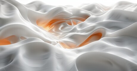 Warm Glow White 3D Background