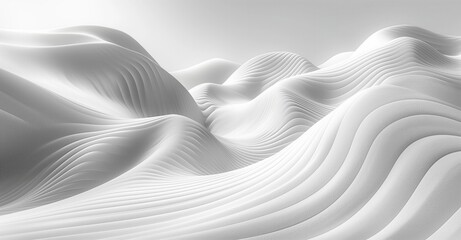 Fluid White 3D Background