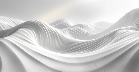 Fluid White 3D Background