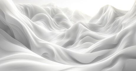 Fluid White 3D Background