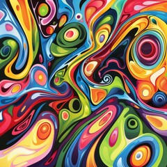 Diverse Abstract Art Forms: A Vibrant Collection of Geometric Shapes, Fluid Movements, and Colorful Palettes Capturing the Essence of Modern Creativity