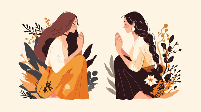 Alternative spiritual practices abstract concept vector