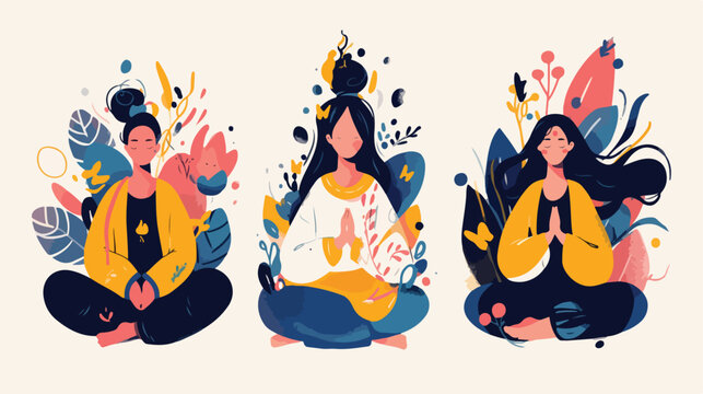 Alternative spiritual practices abstract concept vector