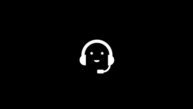 Call center icon sign, Operator customer support symbol, Help center,icon animation concept