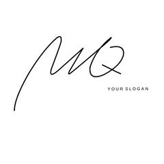 Mq Initial signature logo vector design