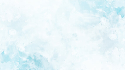 Soft sky blue paint aquarelle hand-painted watercolor background with watercolor stains, creative blue design with blue marble texture background used as cover, card, presentation and decoration. blu