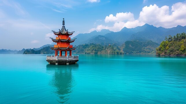 Highlight tourist destinations with vibrant depictions of iconic landmarks and cultural treasures. Clean and Clear Color, Realistic Photo, , Minimalism,