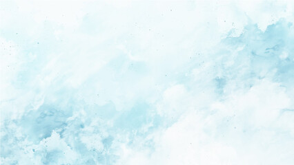 Soft sky blue paint aquarelle hand-painted watercolor background with watercolor stains, creative blue design with blue marble texture background used as cover, card, presentation and decoration. blu
