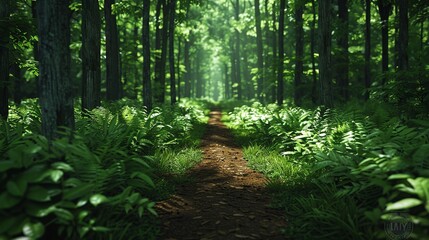 Obraz premium Craft serene forest scenes with detailed nature plates, capturing dappled sunlight filtering through lush foliage and tranquil woodland paths. Clean and Clear Color, Realistic Photo, , Minimalism,