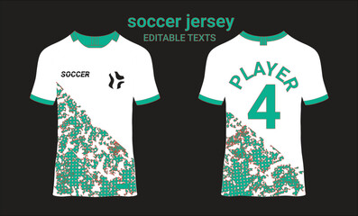 Exercise Clothing Customizable Football Jersey Illustration.
