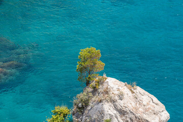 blue sea and rocks