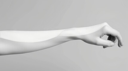 black and white hand with minimalist design.
Concept: minimalism, contemporary art, anatomy