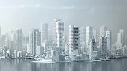 Urban landscape with digital construction models