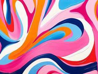 Colorful abstract pattern with random brush strokes