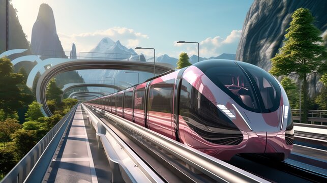 Concept design of a futuristic public transportation system with hyperloop trains
