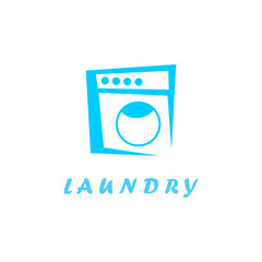 Laundry Logo Design Icon Template. Cleaning Service Vector Illustration
