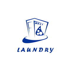 Laundry Logo Design Icon Template. Cleaning Service Vector Illustration