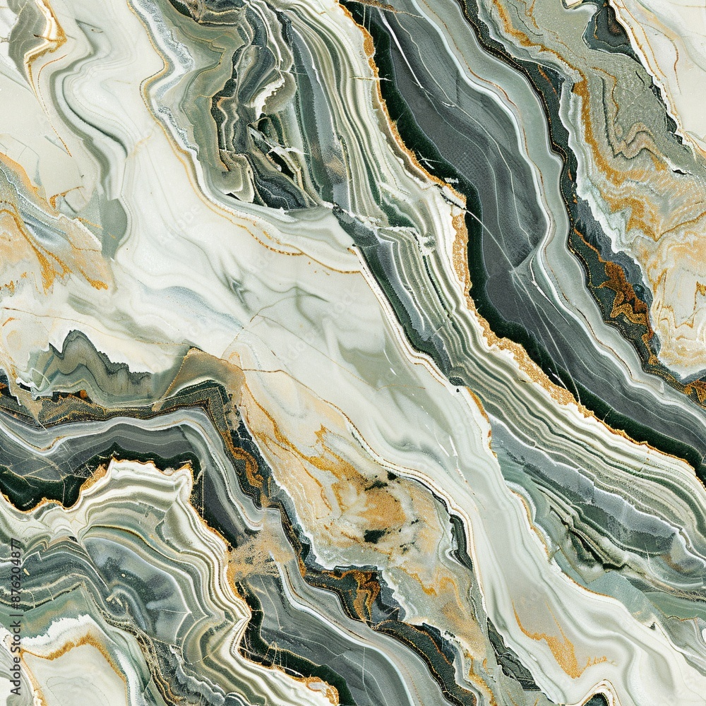 Poster realistic marble texture forming a seamless pattern, with intricate details and smooth transitions, 