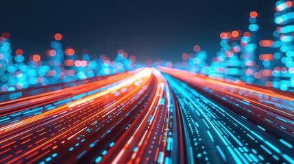 Cyber transport devices, futuristic city, holographic navigation systems, advanced mobility invention