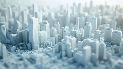 Urban landscape with digital construction models