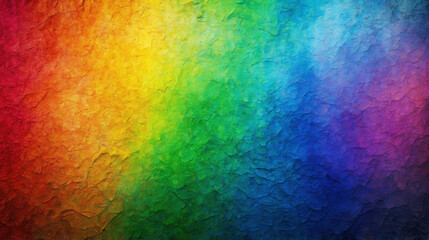 Abstract background with texture, moving from one rainbow color to another, the texture resembles crumpled paper or a wall with an uneven surface