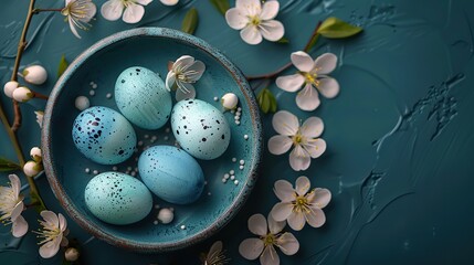 Obraz premium easter eggs in a nest