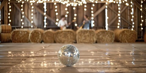 Rustic Barn Dance Party With a Disco Ball