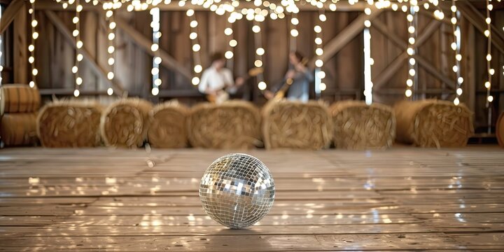 Rustic Barn Dance Party With a Disco Ball