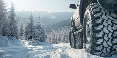 Winter Wonderland Adventure: A Snowy Drive Through the Mountains