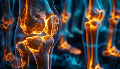 medical professionals and students who need to study bone fractures and joint details An X-ray image with highlighted areas helps in understanding injuries and joint conditions
