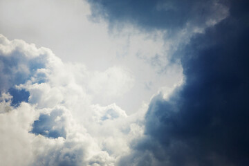 white fluffy clouds