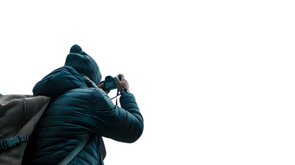 Photographer Capturing Tall Buildings - Urban Photography,     World's Photography Day, File, Isolated on White