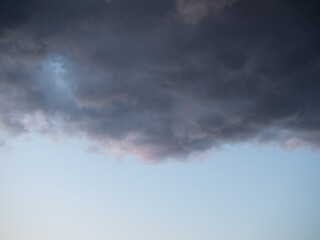Fototapeta premium Blue sky after rain,. Beautiful Cumulus clouds flying across the sky,