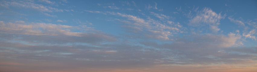 Blue sky after rain,. Beautiful Cumulus clouds flying across the sky,