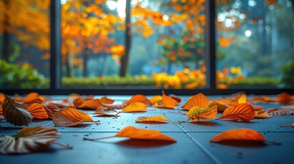 Corporate Strategy in Autumn: Business Meeting Outdoors with Seasonal Flair