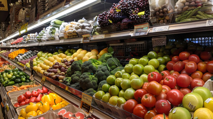 Obraz premium Find fresh and healthy groceries for all your vegan and vegetarian needs. We offer a wide variety of organic fruits and vegetables.