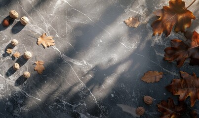 Obraz premium Top view of a polished black granite countertop