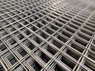 Steel chain link fence wire mesh texture and pattern