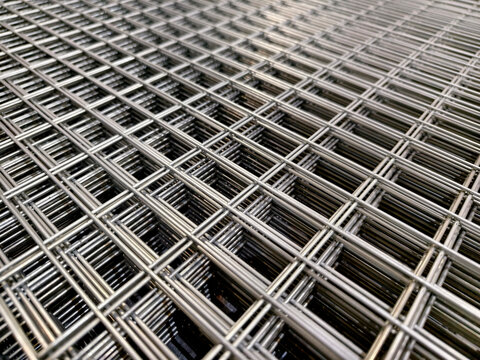 Steel chain link fence wire mesh texture and pattern