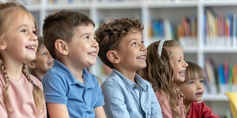 Obraz premium Giggles and Glee in the Library