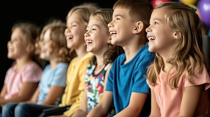 Obraz premium Children's Laughter Fills The Movie Theater