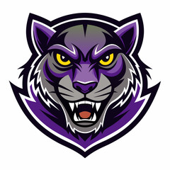 Aggressive Black Panther Logo – Minimalist and Dynamic Panther Icon for Professional Branding, Wildlife Conservation, Sports Teams, and Premium Fashion Labels with Bold and Powerful Design