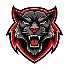 Aggressive Black Panther Logo – Minimalist and Dynamic Panther Icon for Professional Branding, Wildlife Conservation, Sports Teams, and Premium Fashion Labels with Bold and Powerful Design