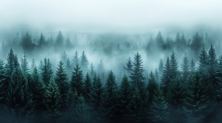 Fototapeta premium fog in the forest