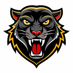 Aggressive Black Panther Logo – Minimalist and Dynamic Panther Icon for Professional Branding, Wildlife Conservation, Sports Teams, and Premium Fashion Labels with Bold and Powerful Design