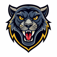 Aggressive Black Panther Logo – Minimalist and Dynamic Panther Icon for Professional Branding, Wildlife Conservation, Sports Teams, and Premium Fashion Labels with Bold and Powerful Design