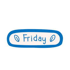 Weekly sticker label lettering paper
