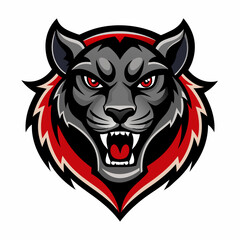 Aggressive Black Panther Logo – Minimalist and Dynamic Panther Icon for Professional Branding, Wildlife Conservation, Sports Teams, and Premium Fashion Labels with Bold and Powerful Design