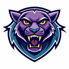 Aggressive Black Panther Logo &ndash; Minimalist and Dynamic Panther Icon for Professional Branding, Wildlife Conservation, Sports Teams, and Premium Fashion Labels with Bold and Powerful Design