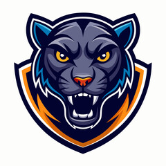 Aggressive Black Panther Logo – Minimalist and Dynamic Panther Icon for Professional Branding, Wildlife Conservation, Sports Teams, and Premium Fashion Labels with Bold and Powerful Design